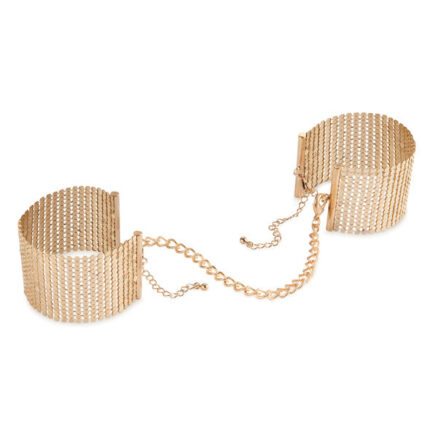 BIJOUX INDISCRETS - DÃSIR MÃTALLIQUE GOLDEN METAL MESH HANDCUFFS - sexbliss - Foto 1
